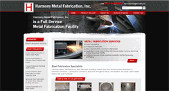 Desktop Screenshot of harmonymetalfab.com