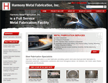 Tablet Screenshot of harmonymetalfab.com